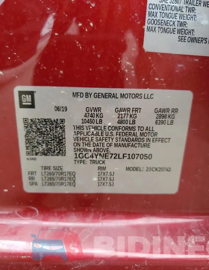 1GC4YNE72LF107050 Photo# 12