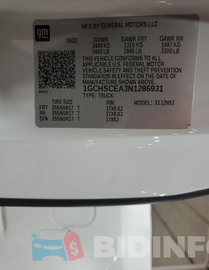 1GCHSCEA3N1286931 Photo# 13