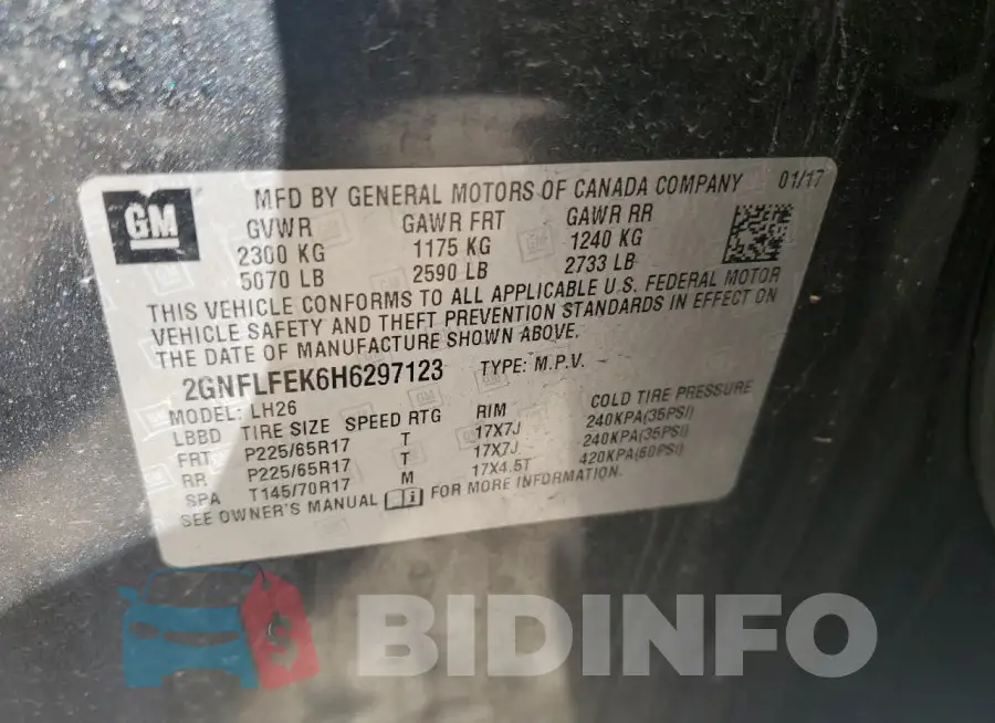 2GNFLFEK6H6297123 Photo# 13