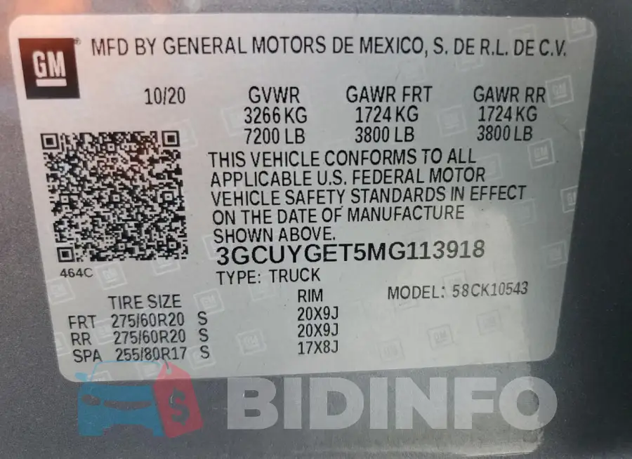 3GCUYGET5MG113918 Photo# 12