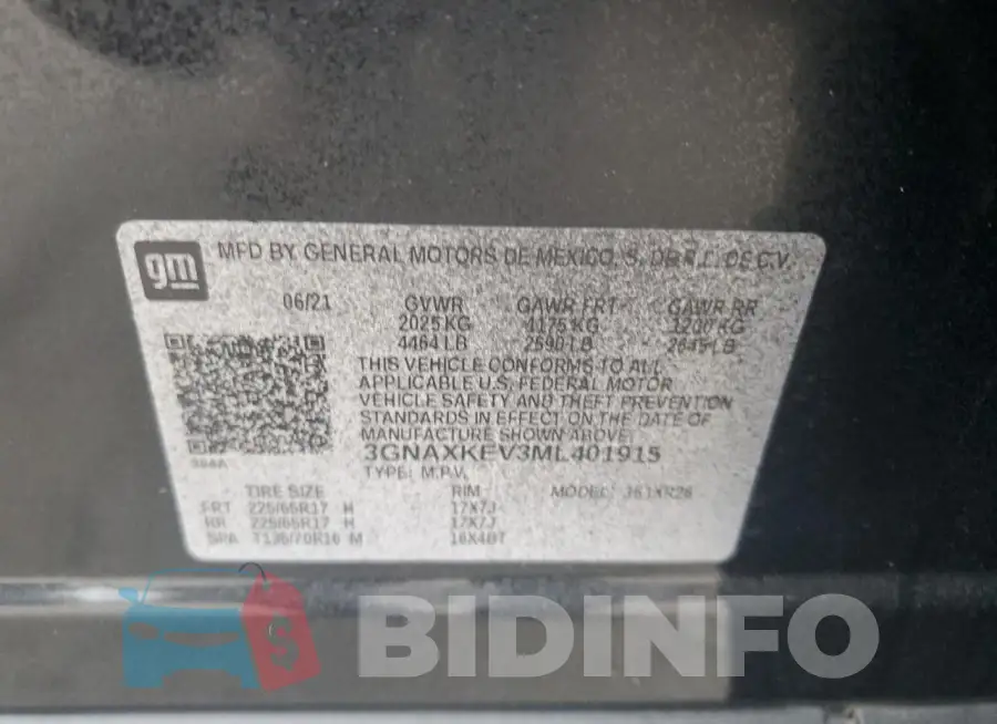 3GNAXKEV3ML401915 Photo# 13