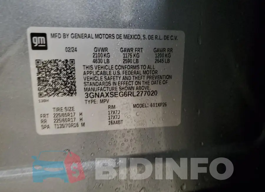 3GNAXSEG6RL277020 Photo# 13