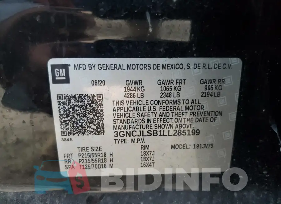 3GNCJLSB1LL285199 Photo# 12