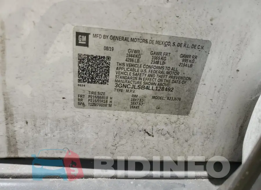 3GNCJLSB4LL128492 Photo# 13