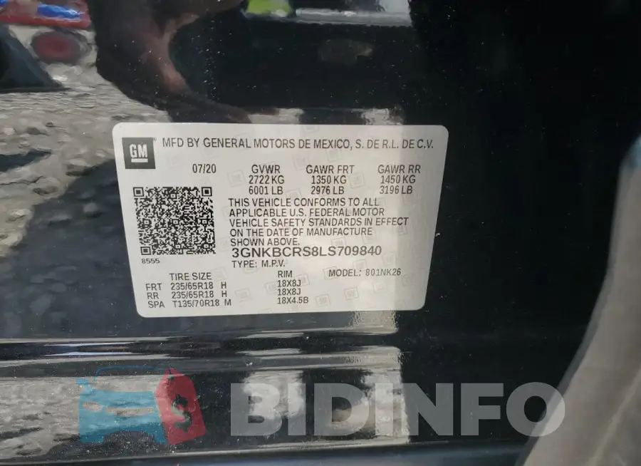 3GNKBCRS8LS709840 Photo# 13