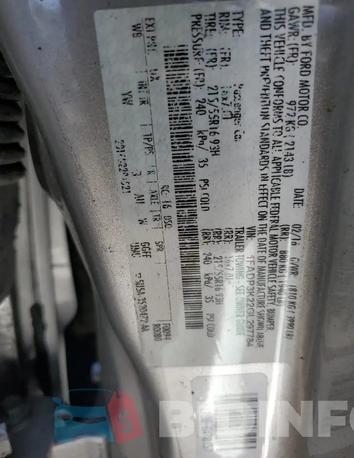 1FADP3K22GL297784 Photo# 12