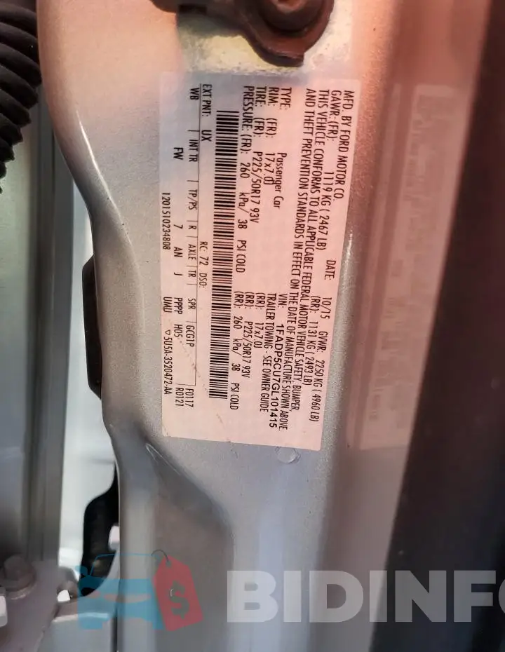 1FADP5CU7GL101415 Photo# 14