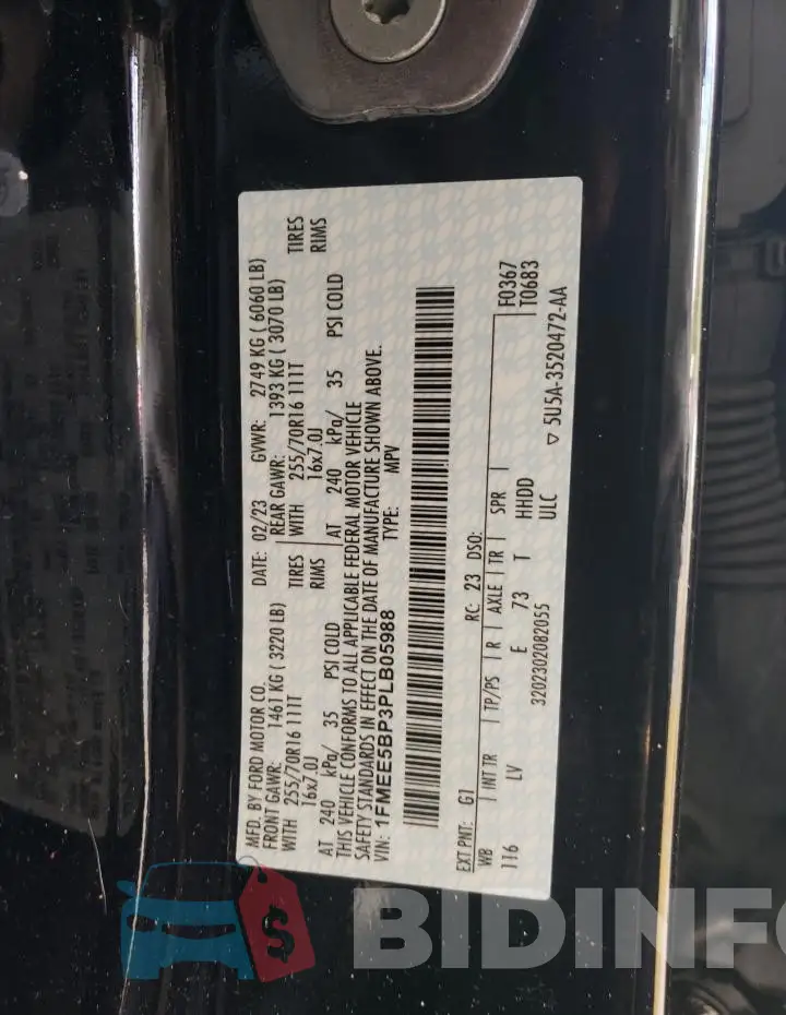 1FMEE5BP3PLB05988 Photo# 12