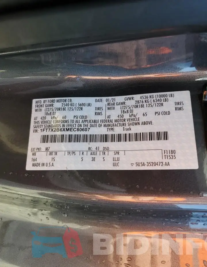 1FT7X2B6XMEC80607 Photo# 13