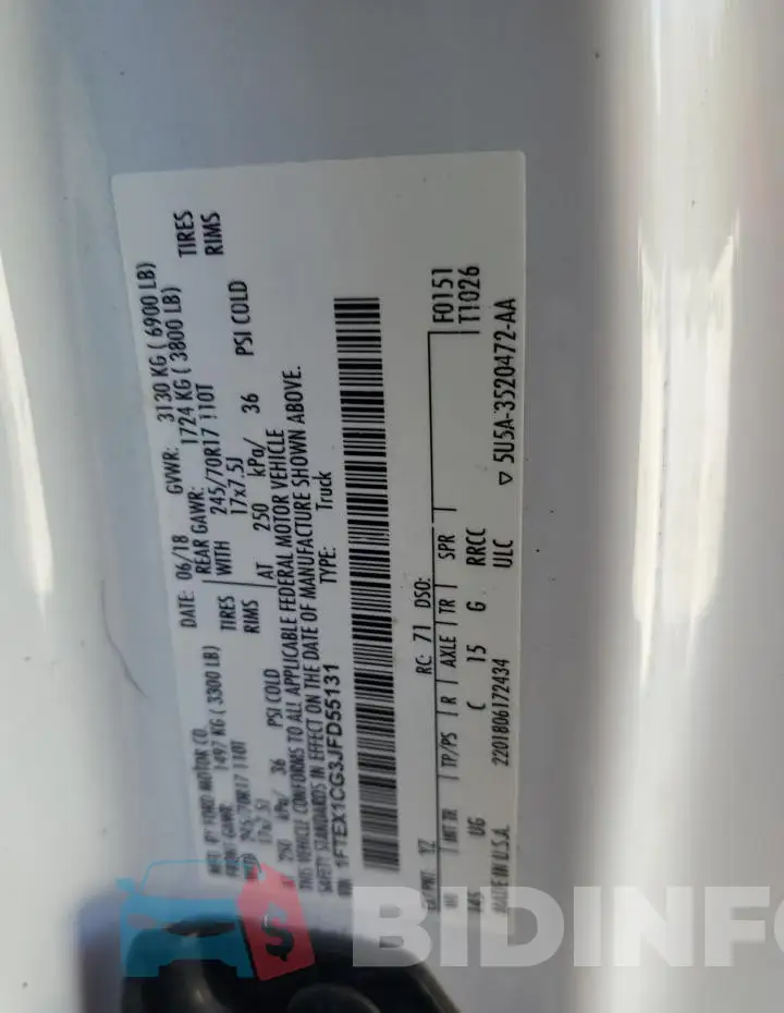 1FTEX1CG3JFD55131 Photo# 12