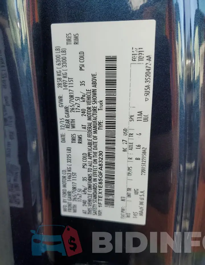 1FTEX1E85GFA83230 Photo# 12