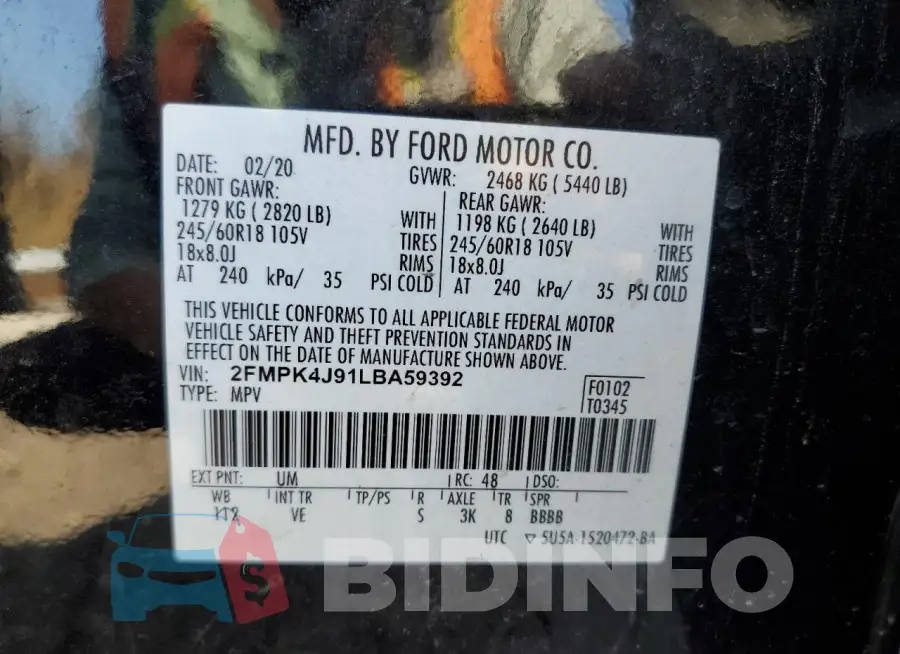 2FMPK4J91LBA59392 Photo# 13