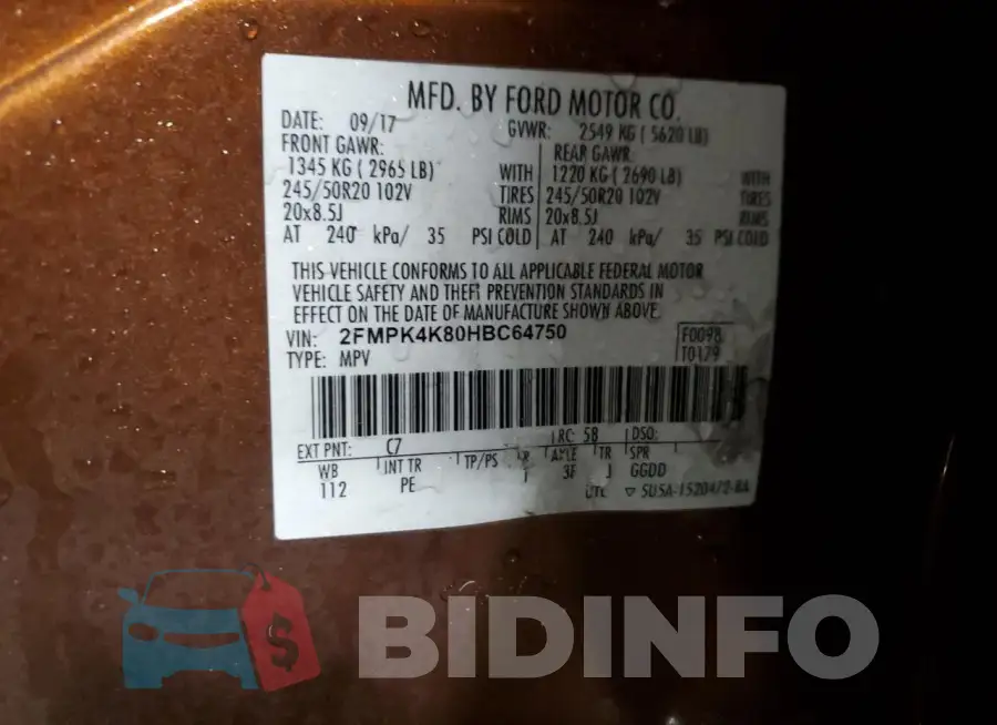 2FMPK4K80HBC64750 Photo# 13