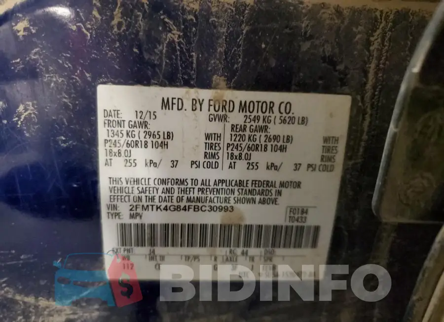 2FMTK4G84FBC30993 Photo# 13