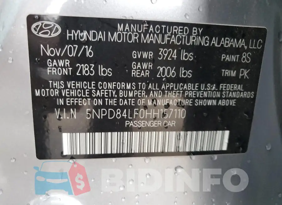 5NPD84LF0HH157110 Photo# 13