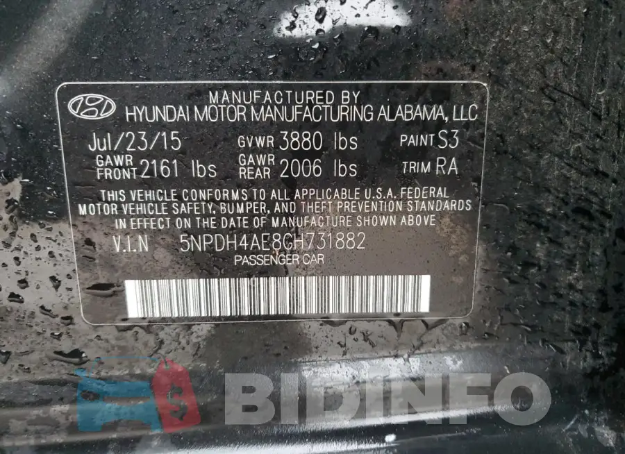 5NPDH4AE8GH731882 Photo# 13
