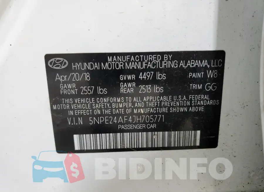 5NPE24AF4JH705771 Photo# 13