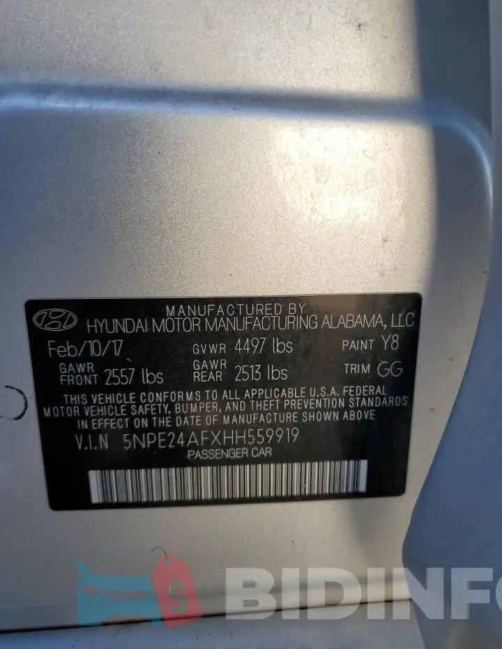 5NPE24AFXHH559919 Photo# 12