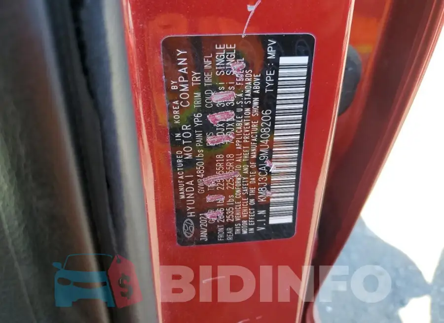 KM8J3CAL9MU408206 Photo# 12