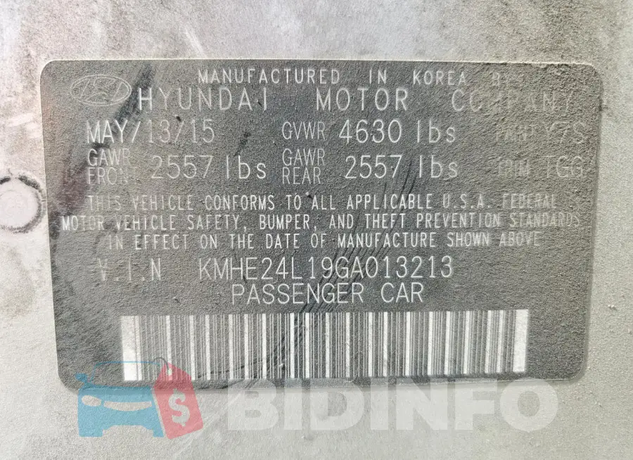 KMHE24L19GA013213 Photo# 12