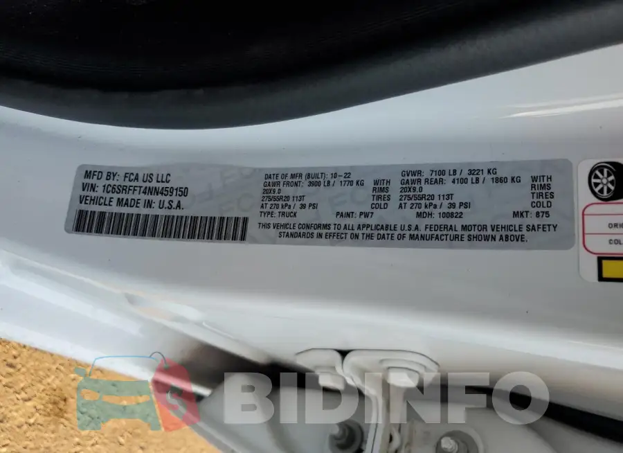 1C6SRFFT4NN459150 Photo# 12