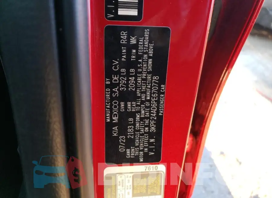 3KPF24AD6PE670778 Photo# 12