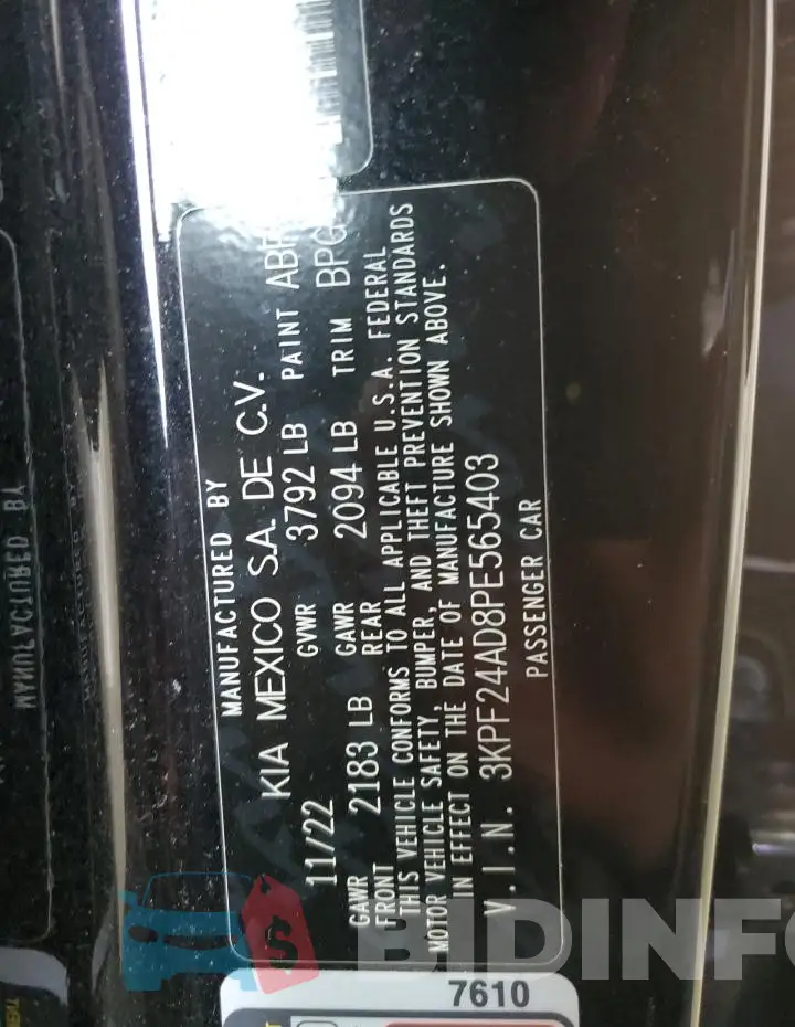 3KPF24AD8PE565403 Photo# 13