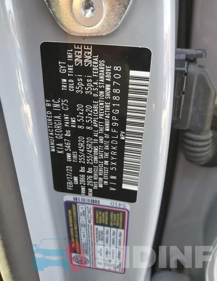5XYRKDLF9PG188708 Photo# 13