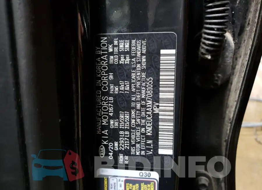 KNDEUCAAXM7081055 Photo# 12