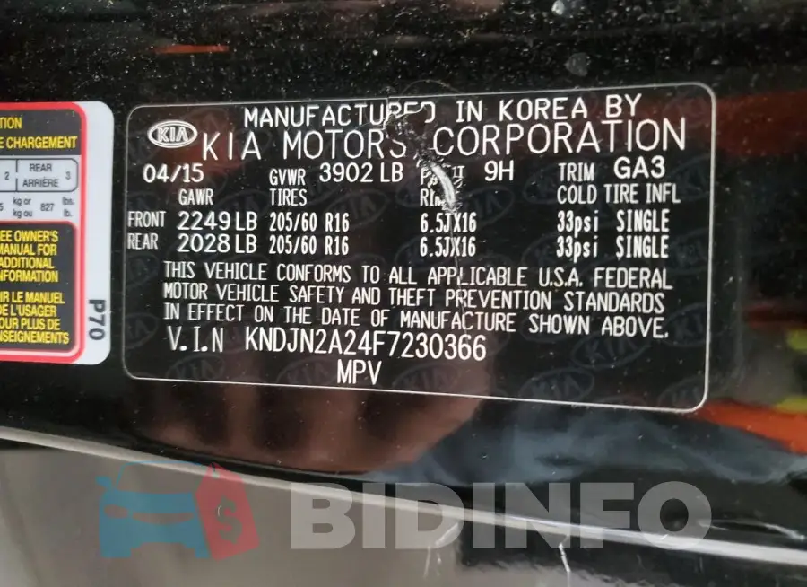 KNDJN2A24F7230366 Photo# 14