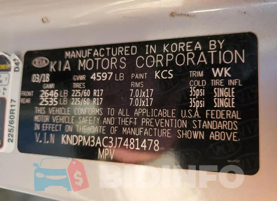 KNDPM3AC3J7481478 Photo# 13