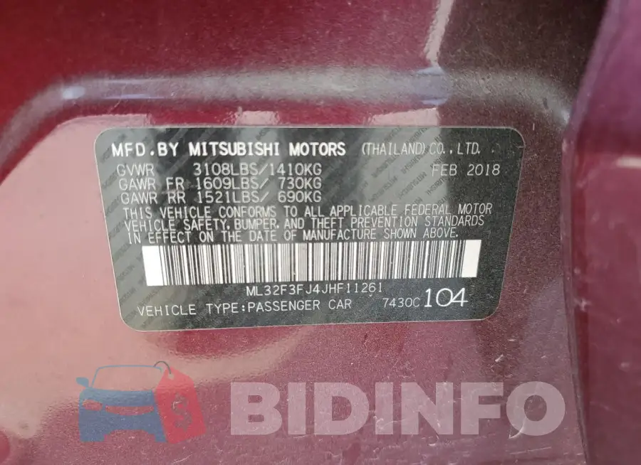 ML32F3FJ4JHF11261 Photo# 12