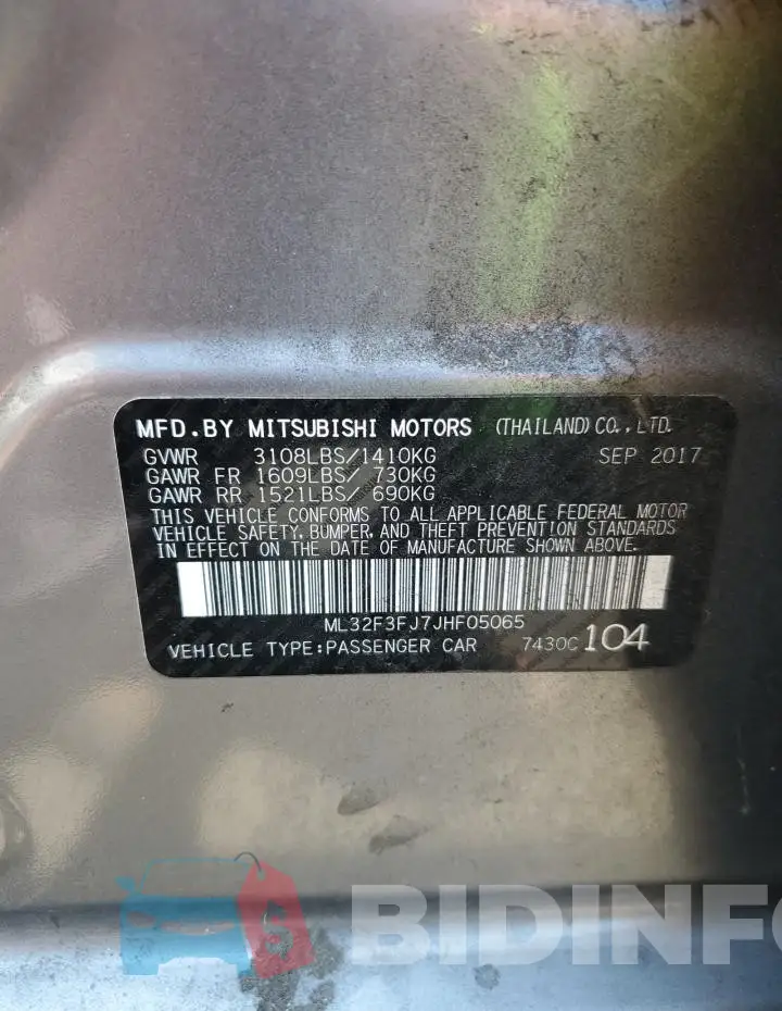 ML32F3FJ7JHF05065 Photo# 12