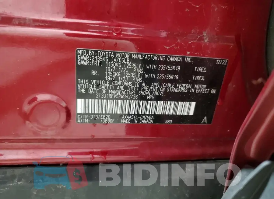 2T3J1RFV5PW342736 Photo# 13