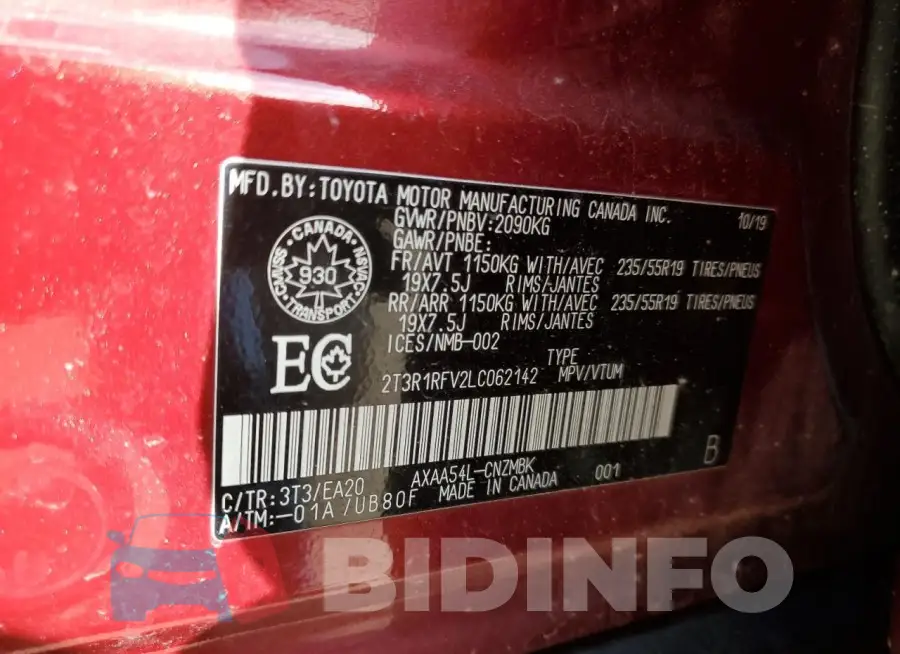 2T3R1RFV2LC062142 Photo# 14