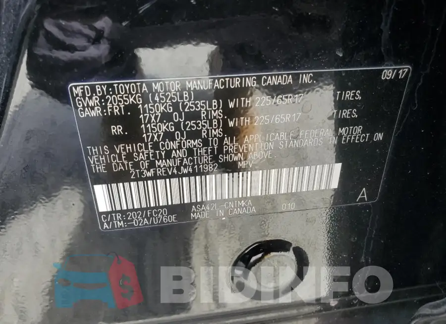 2T3WFREV4JW411982 Photo# 13