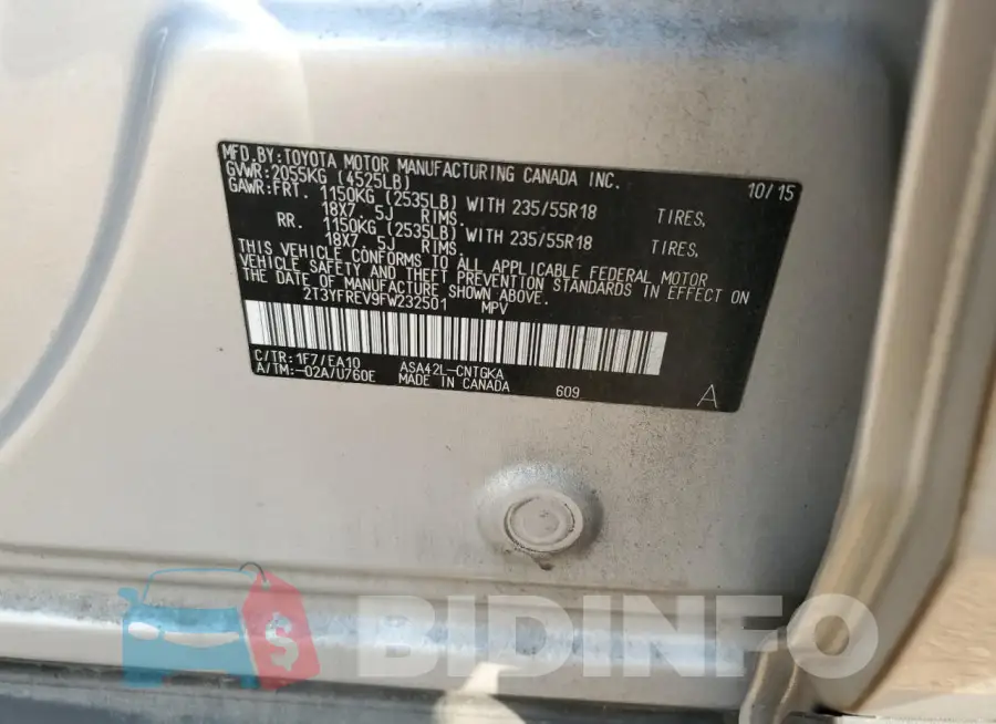 2T3YFREV9FW232501 Photo# 13