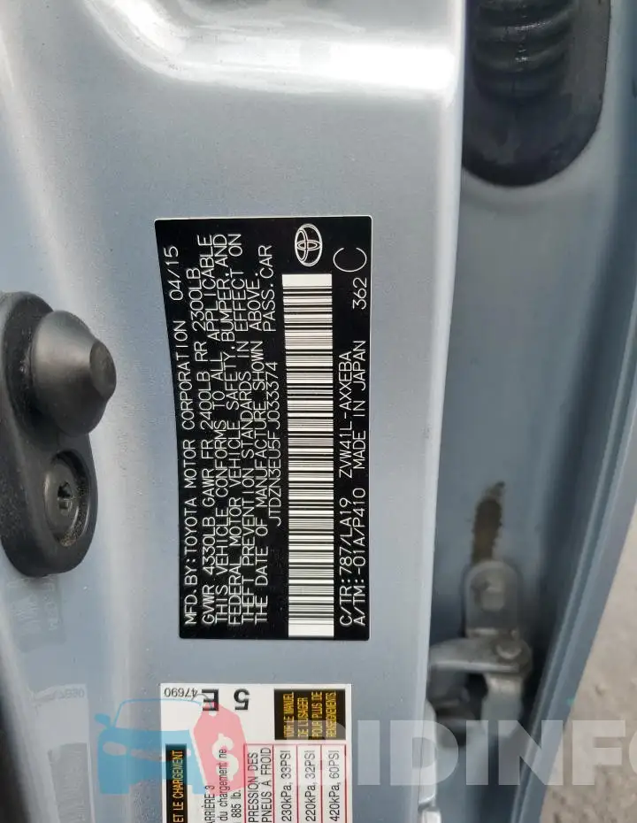 JTDZN3EU5FJ033374 Photo# 12