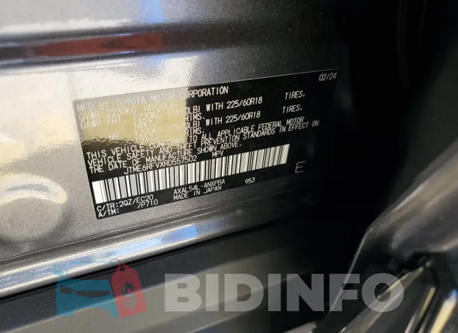 JTME6RFVXRD557502 Photo# 12