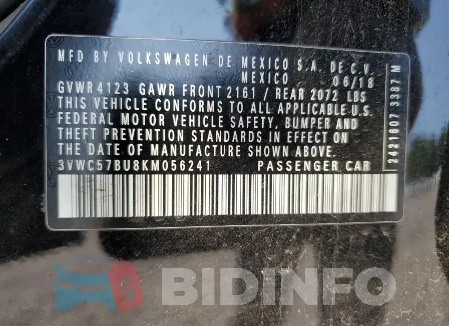 3VWC57BU8KM056241 Photo# 13