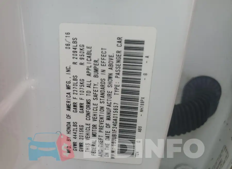 19UUB1F34GA015657 Photo# 13
