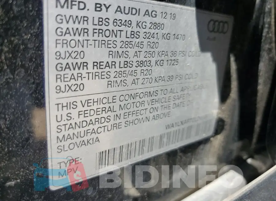 WA1LXAF72LD003010 Photo# 13