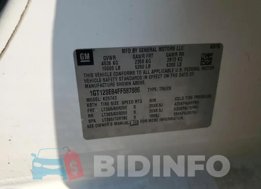 1GT120E84FF587886 Photo# 12