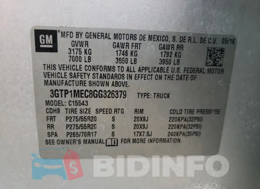 3GTP1MEC8GG326379 Photo# 12