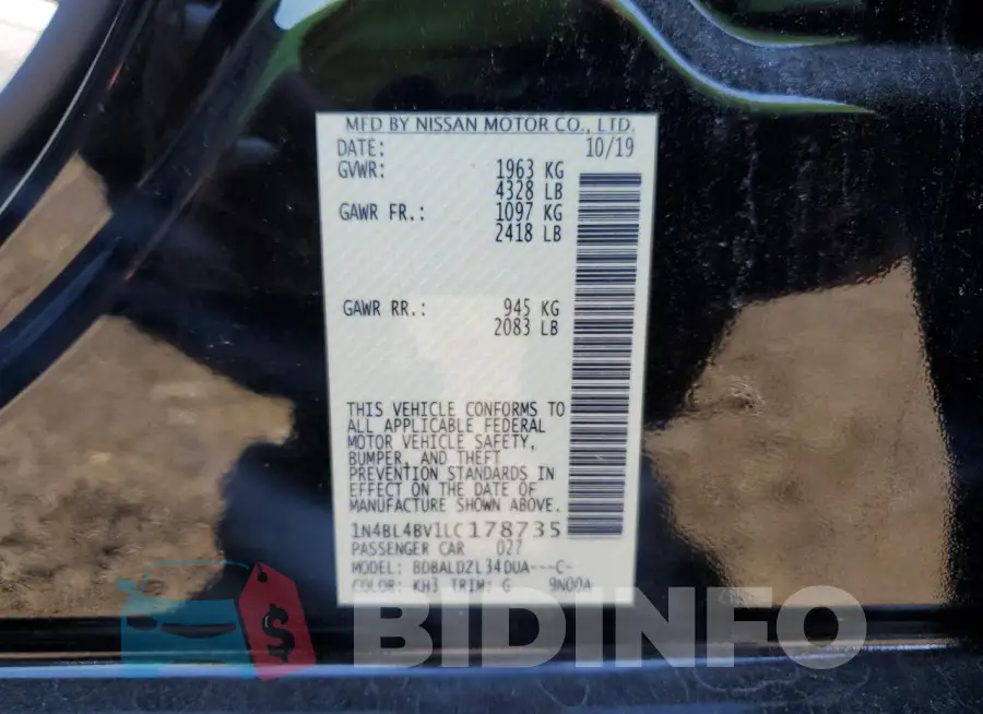 1N4BL4BV1LC178735 Photo# 13