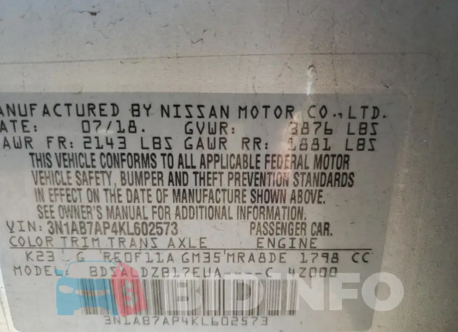 3N1AB7AP4KL602573 Photo# 12