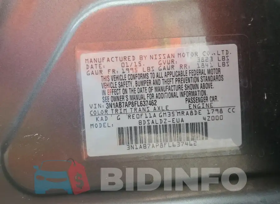 3N1AB7AP8FL637462 Photo# 12