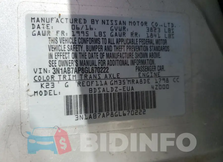 3N1AB7AP8GL670222 Photo# 12