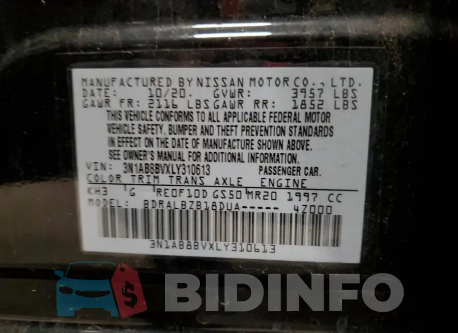 3N1AB8BVXLY310613 Photo# 12