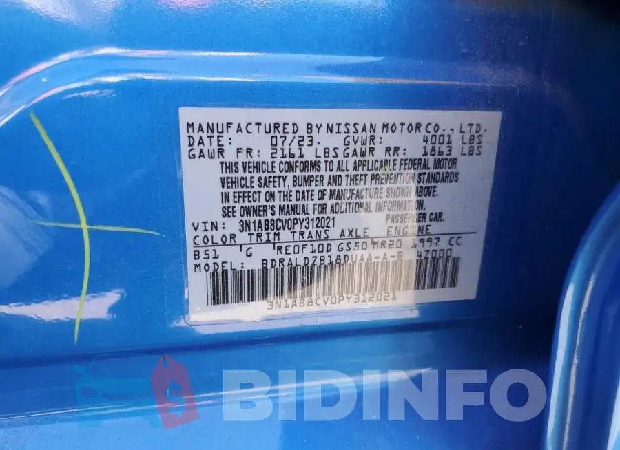 3N1AB8CV0PY312021 Photo# 12